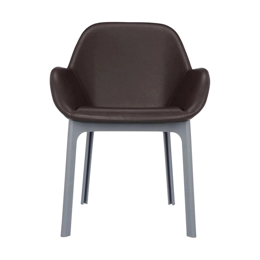 Kartell Clap PVC fauteuil, grijs/bakstenen rood