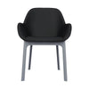 Kartell Clap PVC fauteuil, grijs/glanzend zwart