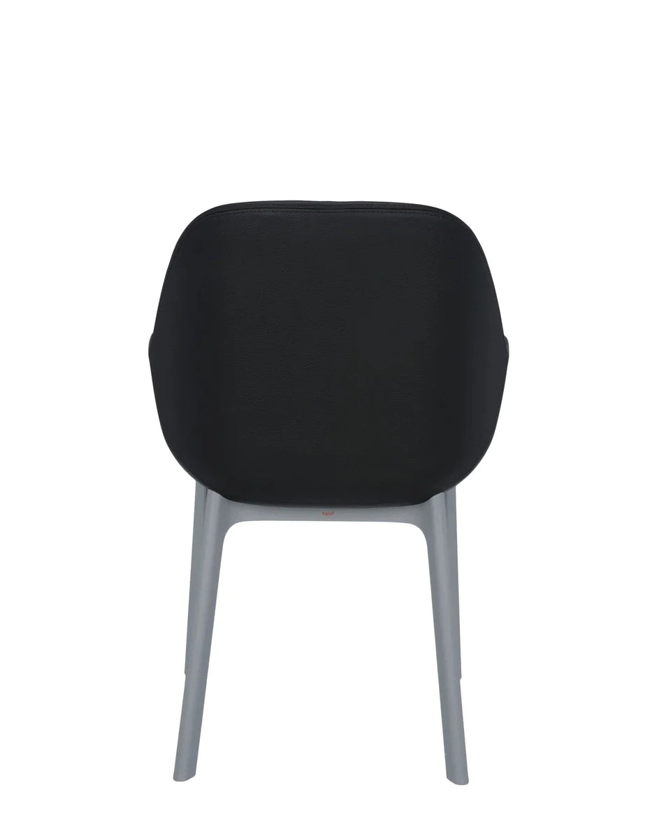 Kartell Clap PVC fauteuil, grijs/glanzend zwart