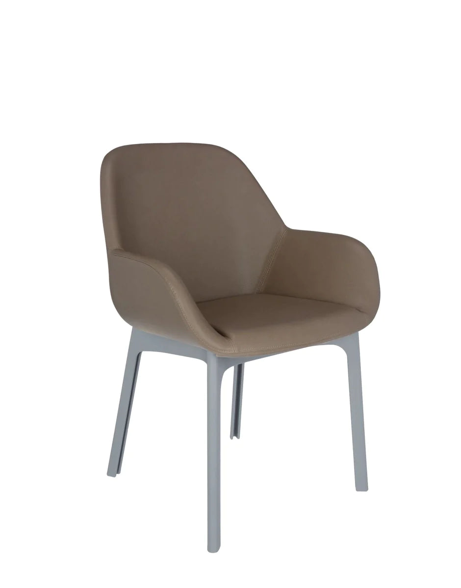 Kartell Clap PVC fauteuil, grijs/taupe