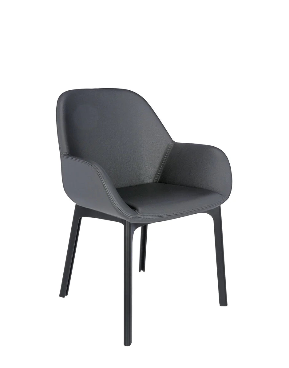 Kartell Clap PVC fauteuil, zwart/donkergrijs