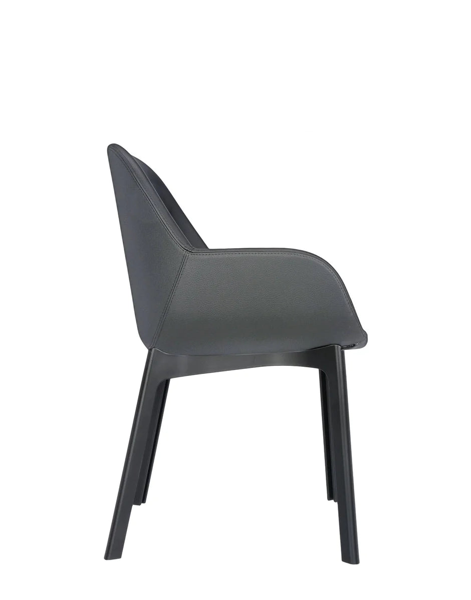 Kartell Clap PVC fauteuil, zwart/donkergrijs