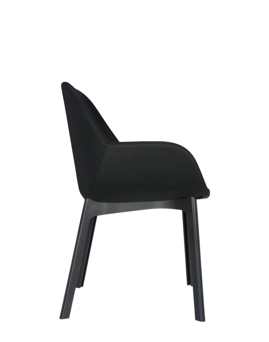 Kartell Clap PVC fauteuil, zwart/glanzend zwart