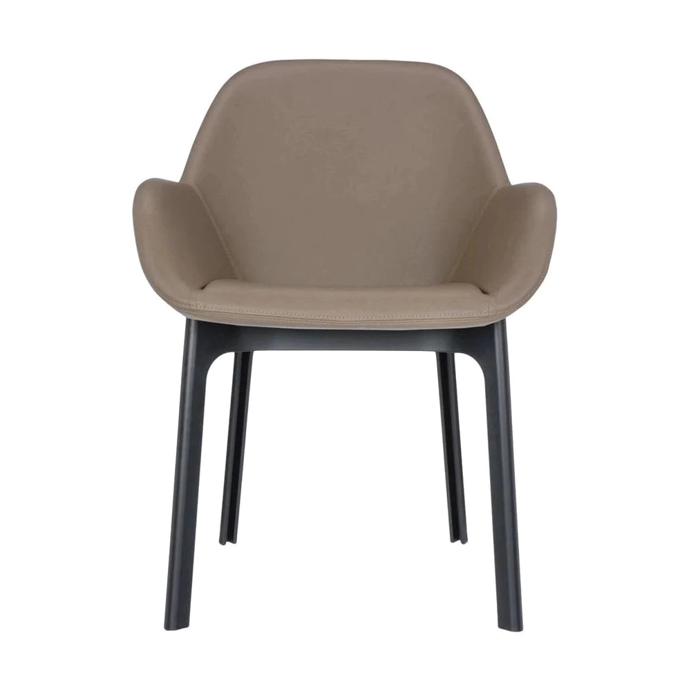 Kartell Clap PVC fauteuil, zwart/taupe