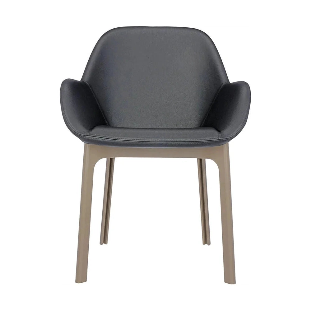 Kartell Clap PVC fauteuil, taupe/donkergrijs