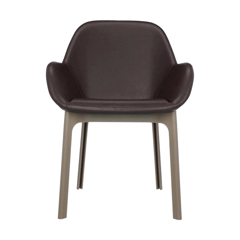 Kartell Clap PVC lænestol, taupe/mursten rød