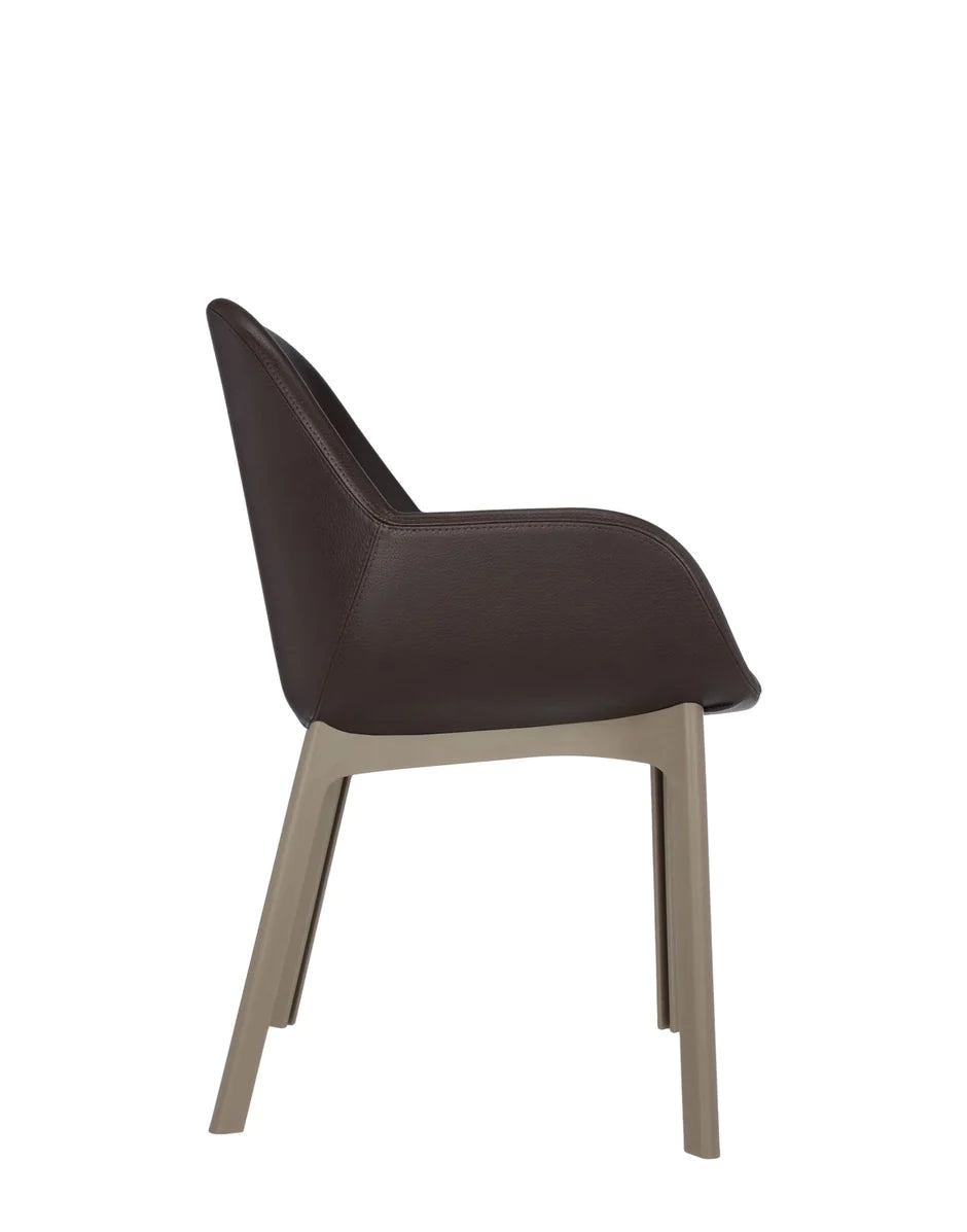 Kartell Clap PVC fauteuil, taupe/bakstenen rood