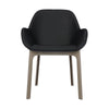 Kartell Clap PVC fauteuil, taupe/glanzend zwart
