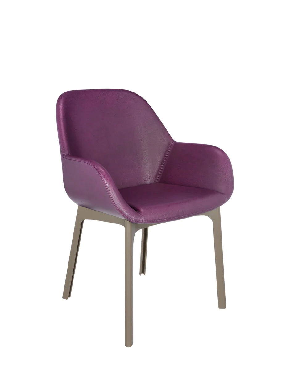 Fauteuil Kartell Clap PVC, taupe / prune