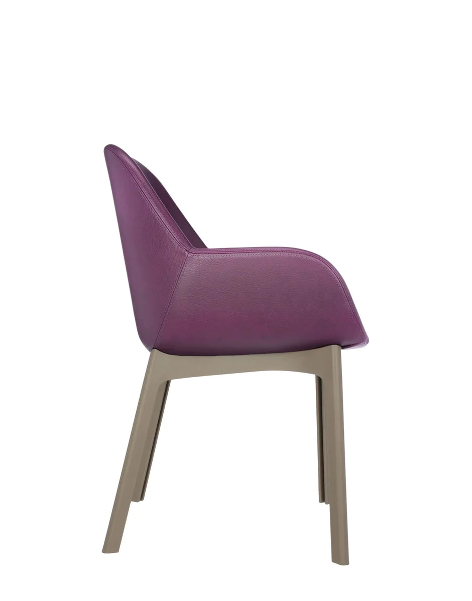 Fauteuil Kartell Clap PVC, taupe / prune
