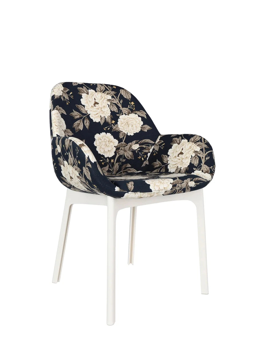 Kartell Clap Flowers fauteuil, wit/pioen