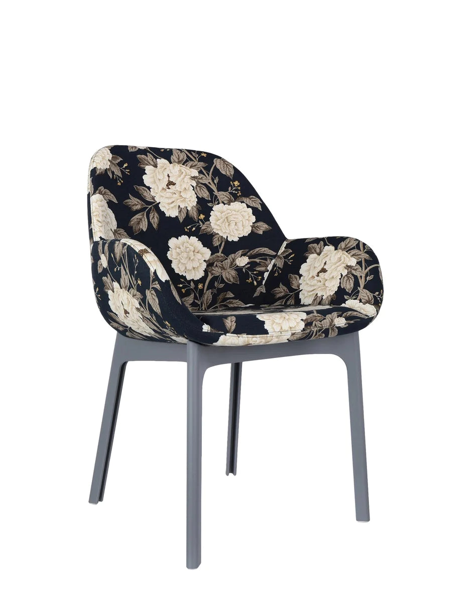 Kartell Clap Flowers fauteuil, grijs/pioen