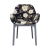 Kartell Clap Flowers fauteuil, grijs/pioen