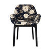 Kartell Clap Flowers fauteuil, zwart/pioen