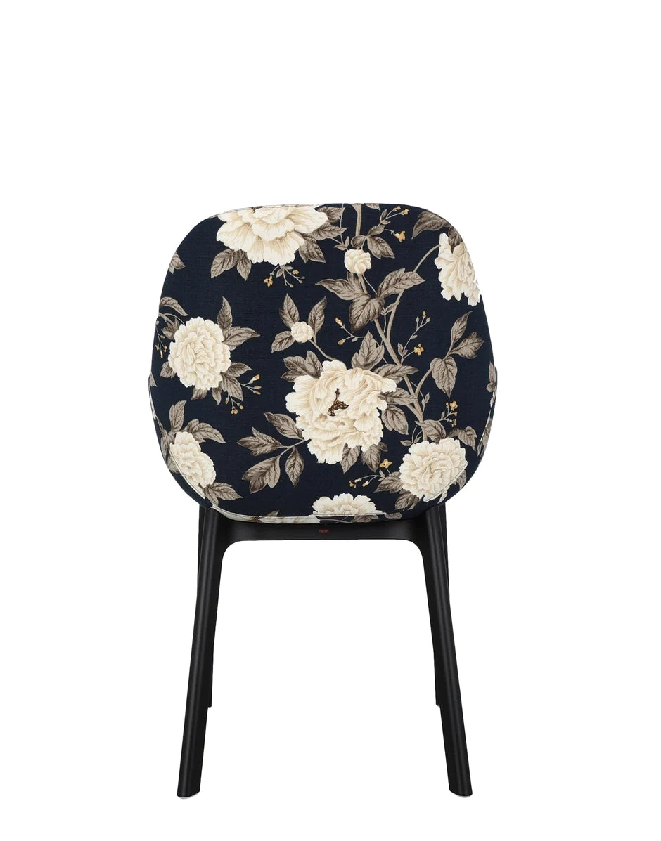 Kartell klapper blomster lænestol, sort/peony