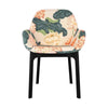 Kartell clap bloemen fauteuil, zwart/kew