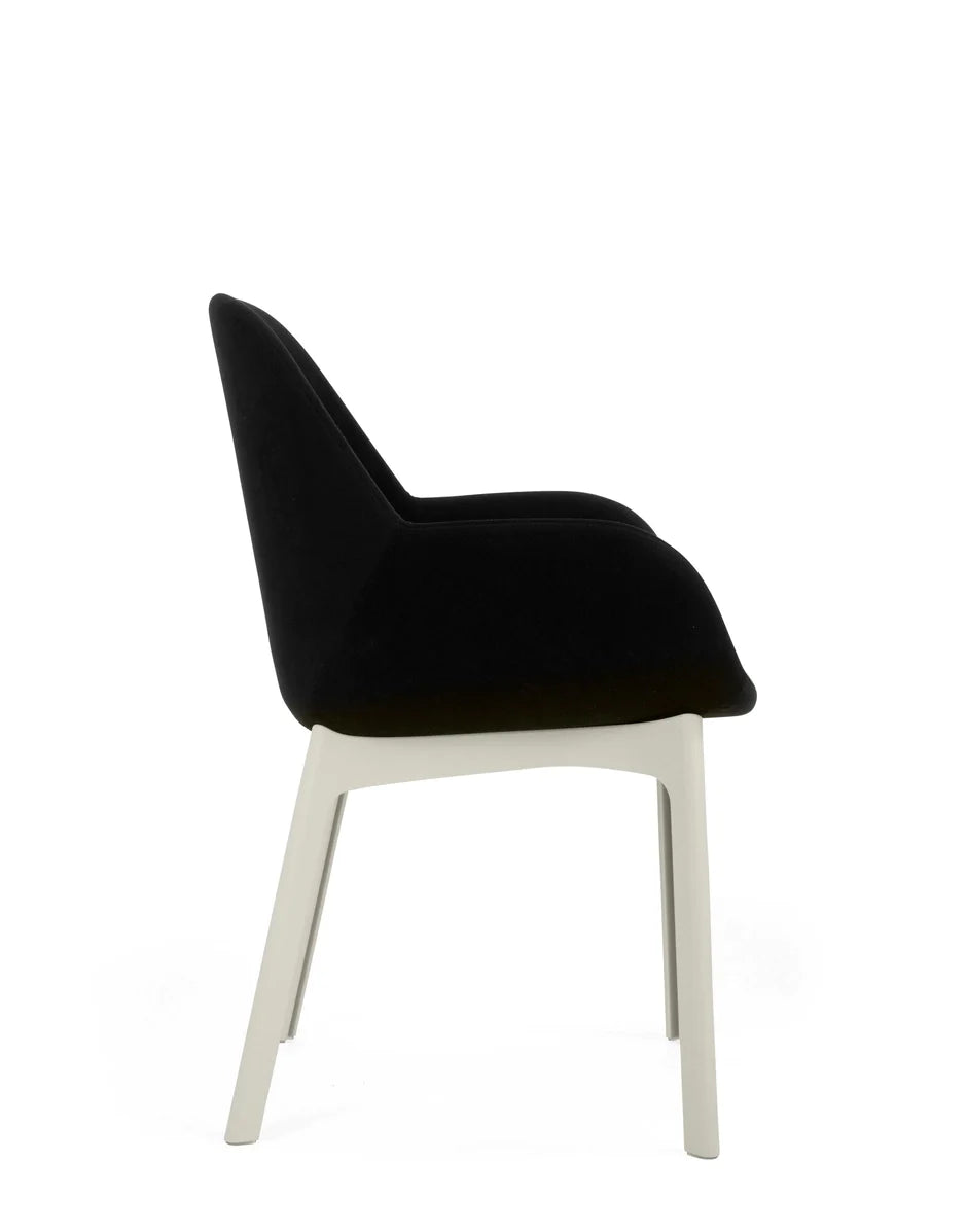 Kartell Clap Aquaclean fauteuil, wit/zwart