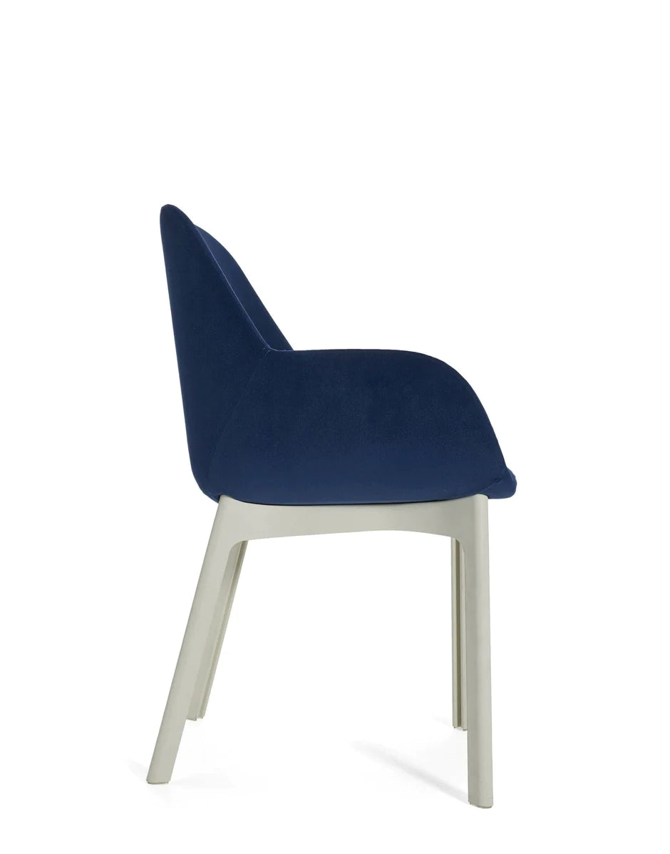 Kartell Clap Aquaclean fauteuil, wit/blauw