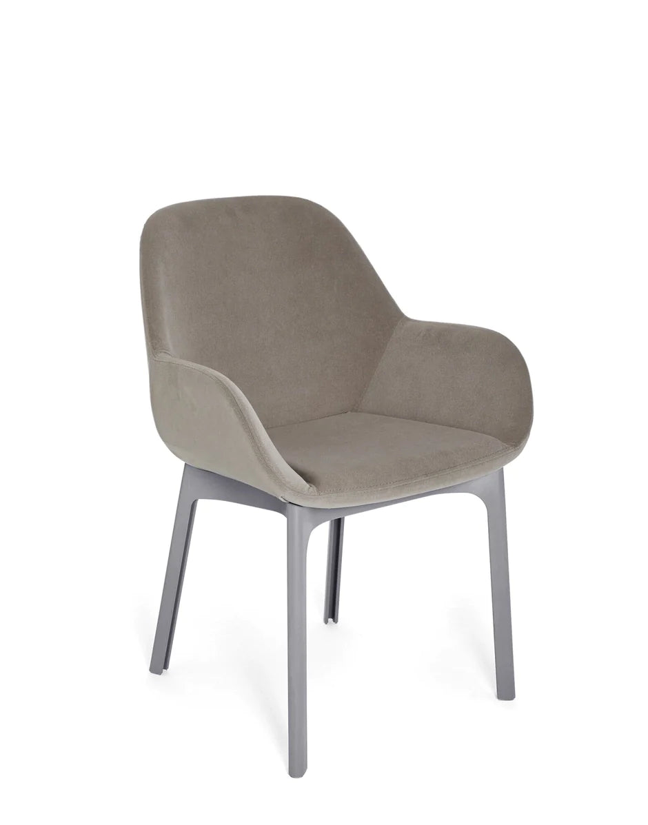 Kartell Clap Aquaclean fauteuil, grijs/ecru