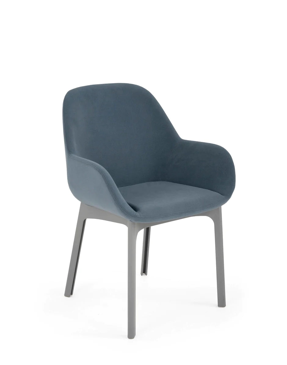 Kartell Clap Aquaclean fauteuil, grijs/stof