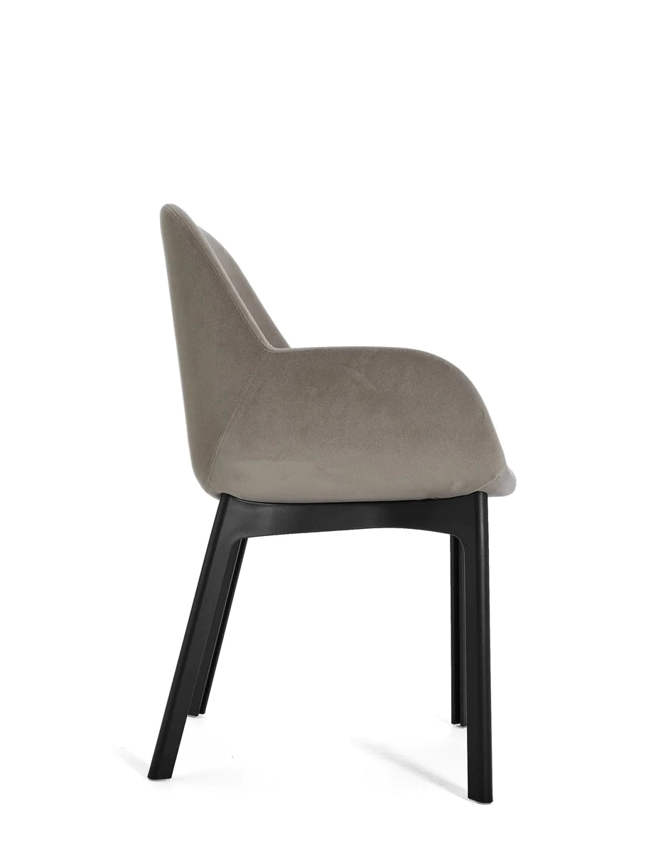 Kartell Clap Aquaclean fauteuil, zwart/ecru