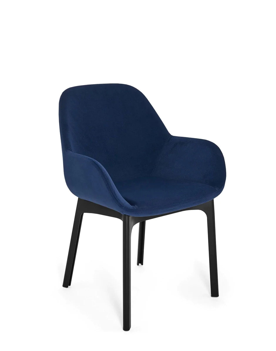 Kartell Clap Aquaclean fauteuil, zwart/blauw