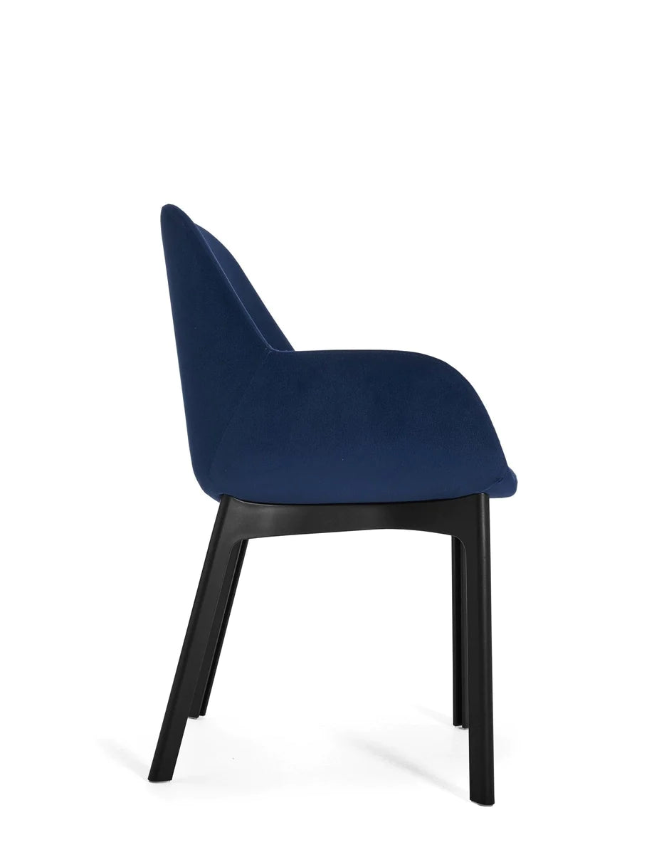 Kartell Clap Aquaclean fauteuil, zwart/blauw