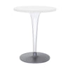 Table supérieure kartell rond extérieur avec base ronde ⌀60 cm, blanc