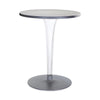 Kartell bovenste bovenste tafel rond buiten met ronde basis ⌀60 cm, aluminium