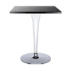 Kartell Top Top Table Square Outdoor con base rotonda 60x60 cm, nero