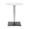 Kartell Top Top Table Outdoor rotondo con base quadrata ⌀60 cm, bianco