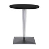 Kartell bovenste bovenste tafel rond buiten met vierkante basis ⌀60 cm, zwart