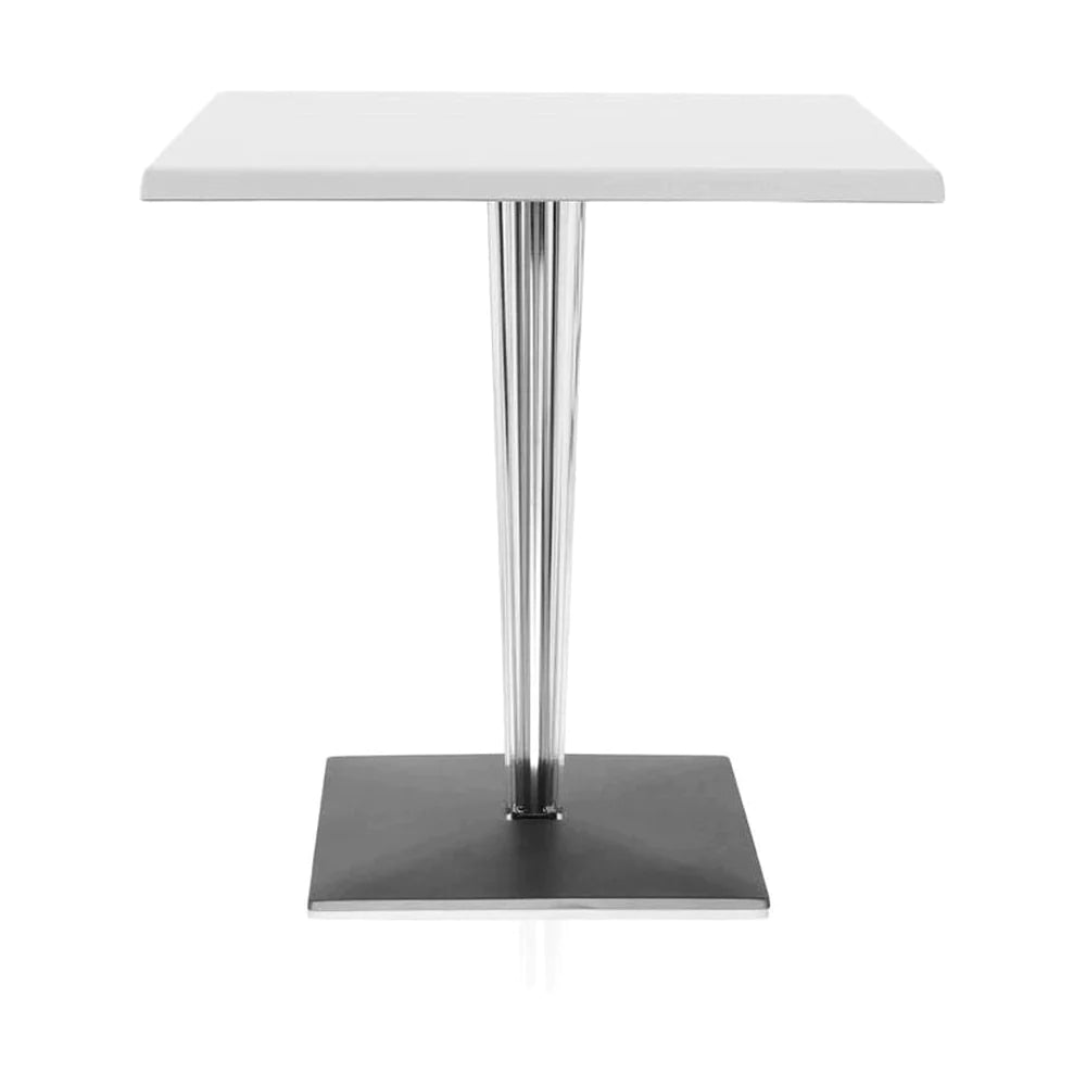 Tavolo top kartell esterno quadrato con base quadrata 60x60 cm, bianco