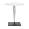 Kartell bovenste bovenste tafel rond buiten met vierkante basis ⌀70 cm, wit