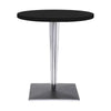 Kartell bovenste bovenste tafel rond buiten met vierkante basis ⌀70 cm, zwart