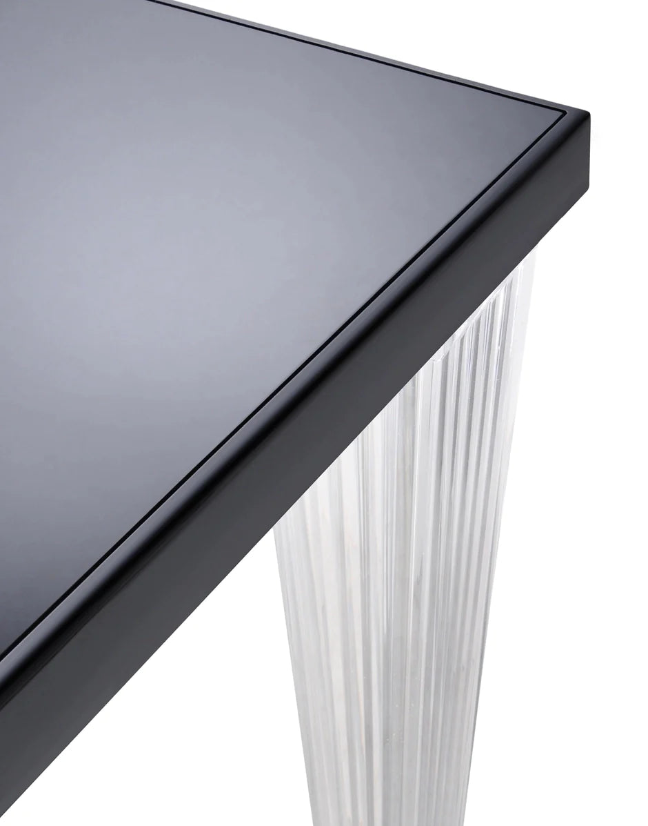 Kartell Tip Top Table Verre 160x80 cm, noir