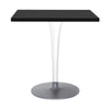 Kartell Top Top Table Square con base rotonda 70x70 cm, nero