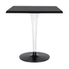 Kartell Top Top Table Per Dr. Yes Square With Round Base 70x70 Cm, Black