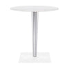 Kartell boventafeltafel per Dr. Ja Ronde met vierkante basis ⌀60 cm, wit