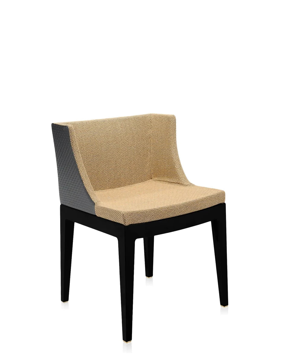 Kartell Mademoiselle Kravitz hægindastóll, svartur/raffía