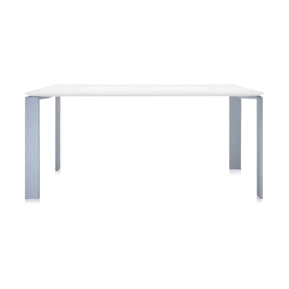 Kartell Four Soft Touch Desk 158x79 cm, aluminium / blanc