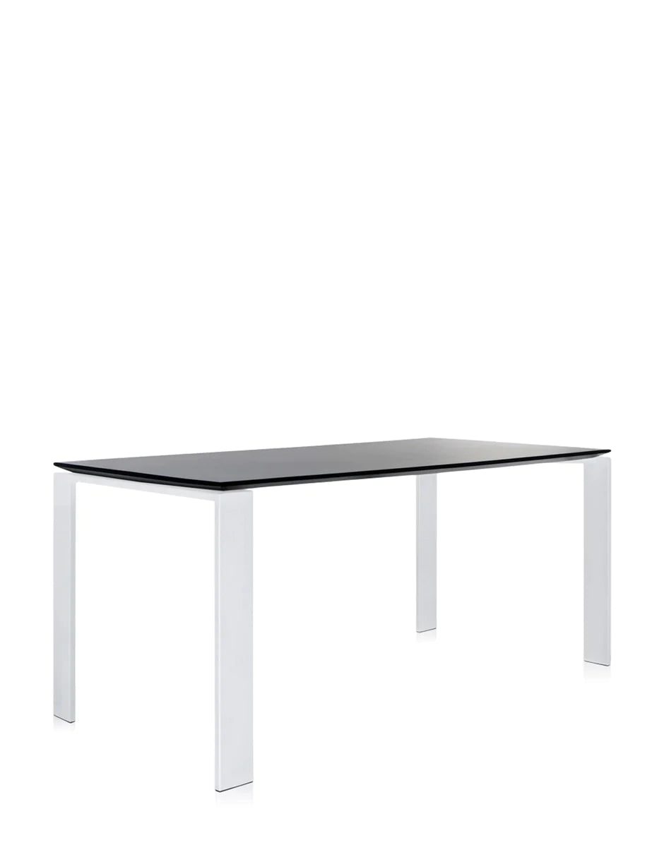 Kartell Four Soft Touch Desk 158x79 cm, blanc / noir