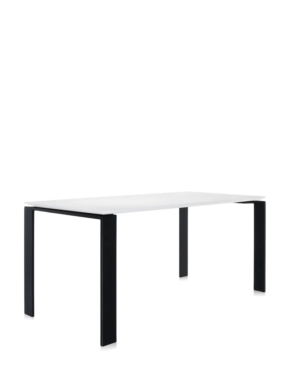 Kartell Four Soft Touch Desk 158x79 Cm, Black/White