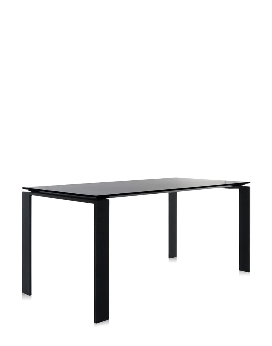 Kartell Four Soft Touch Desk 158x79 Cm, Black/Black