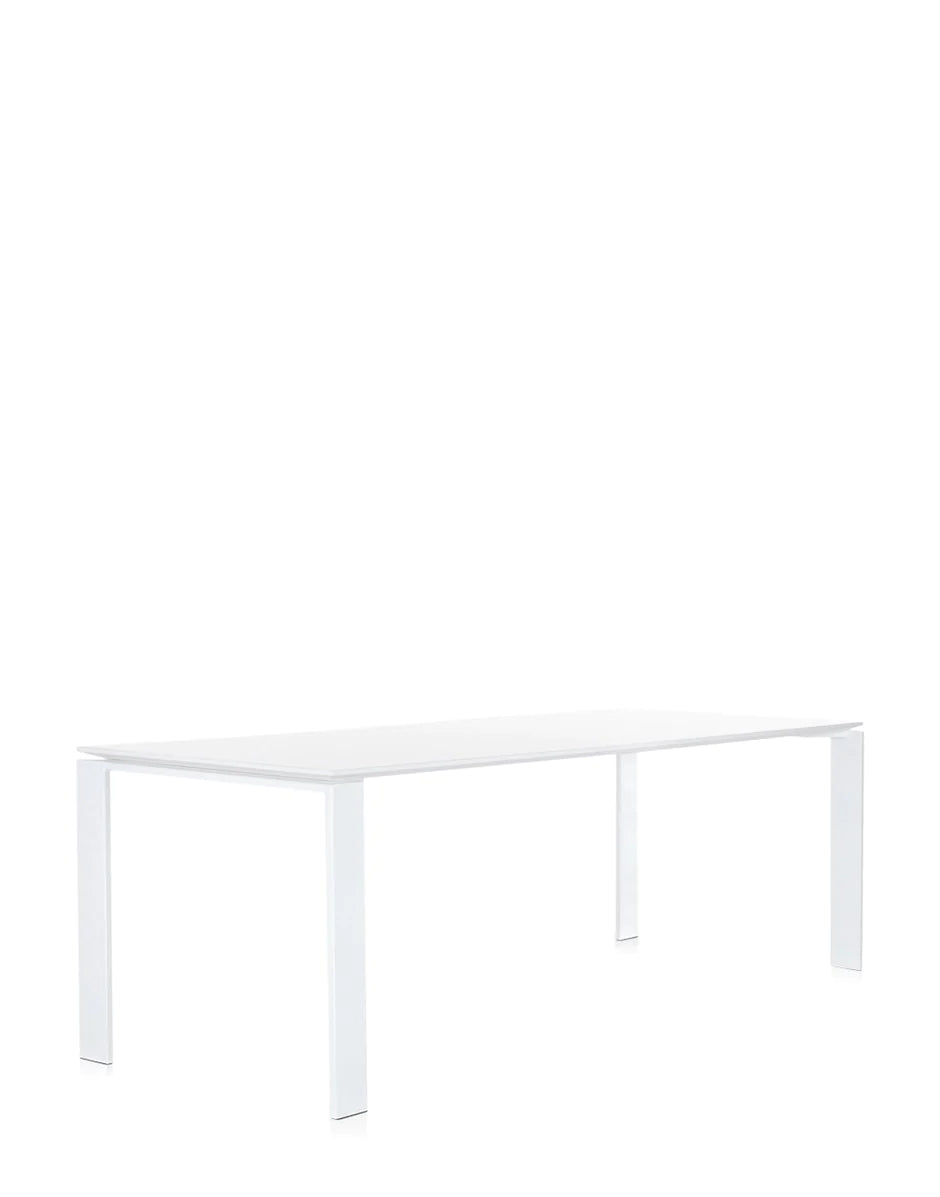 Kartell Fire Soft Touch Desk 223x79 cm, hvid/hvid