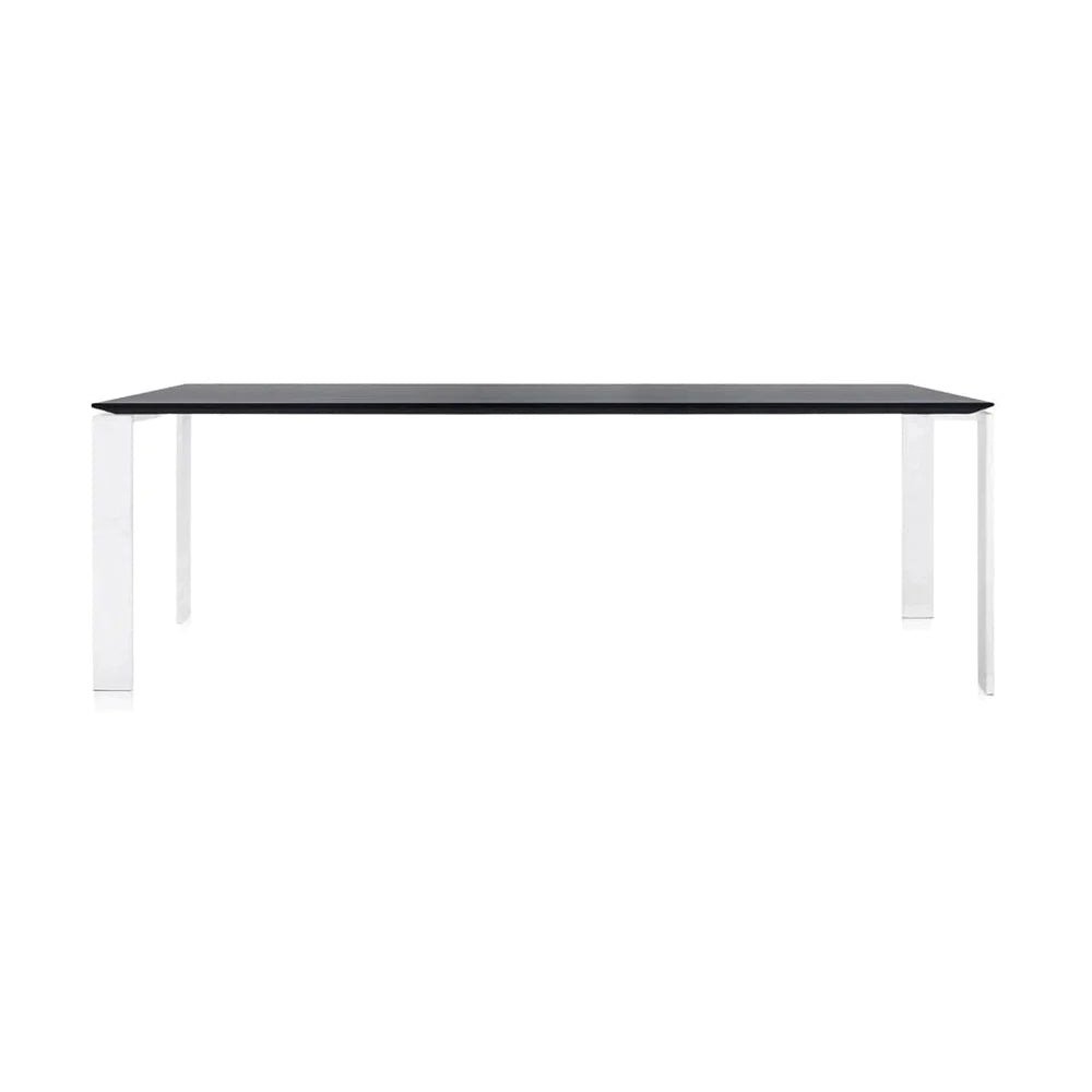 Kartell Fire Soft Touch Desk 223x79 cm, hvid/sort