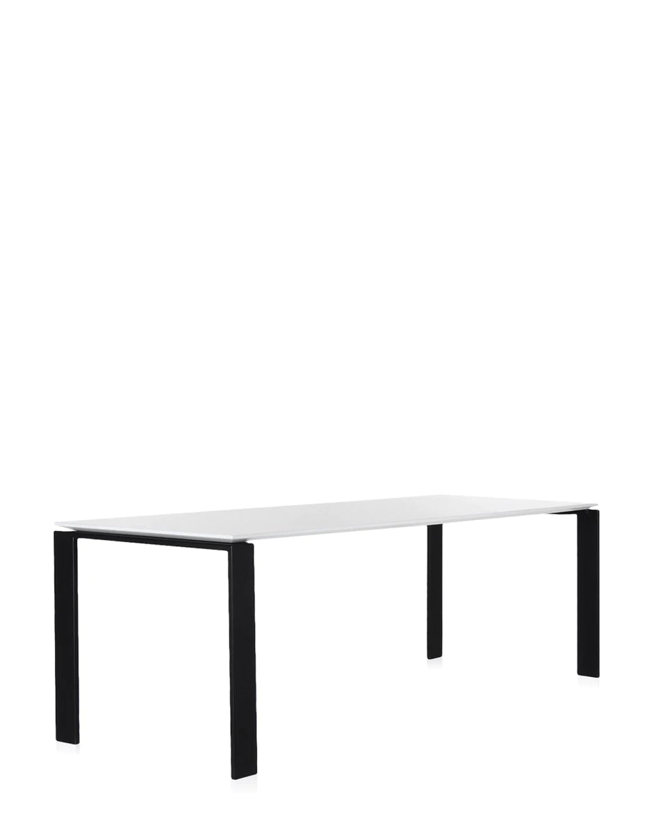 Kartell Fire Soft Touch Desk 223x79 cm, sort/hvid