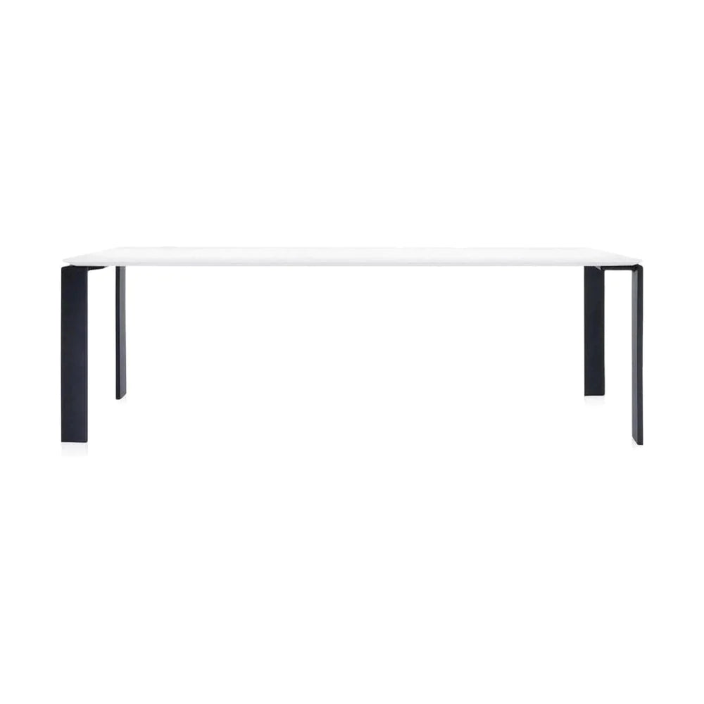 Kartell Fire Soft Touch Desk 223x79 cm, sort/hvid