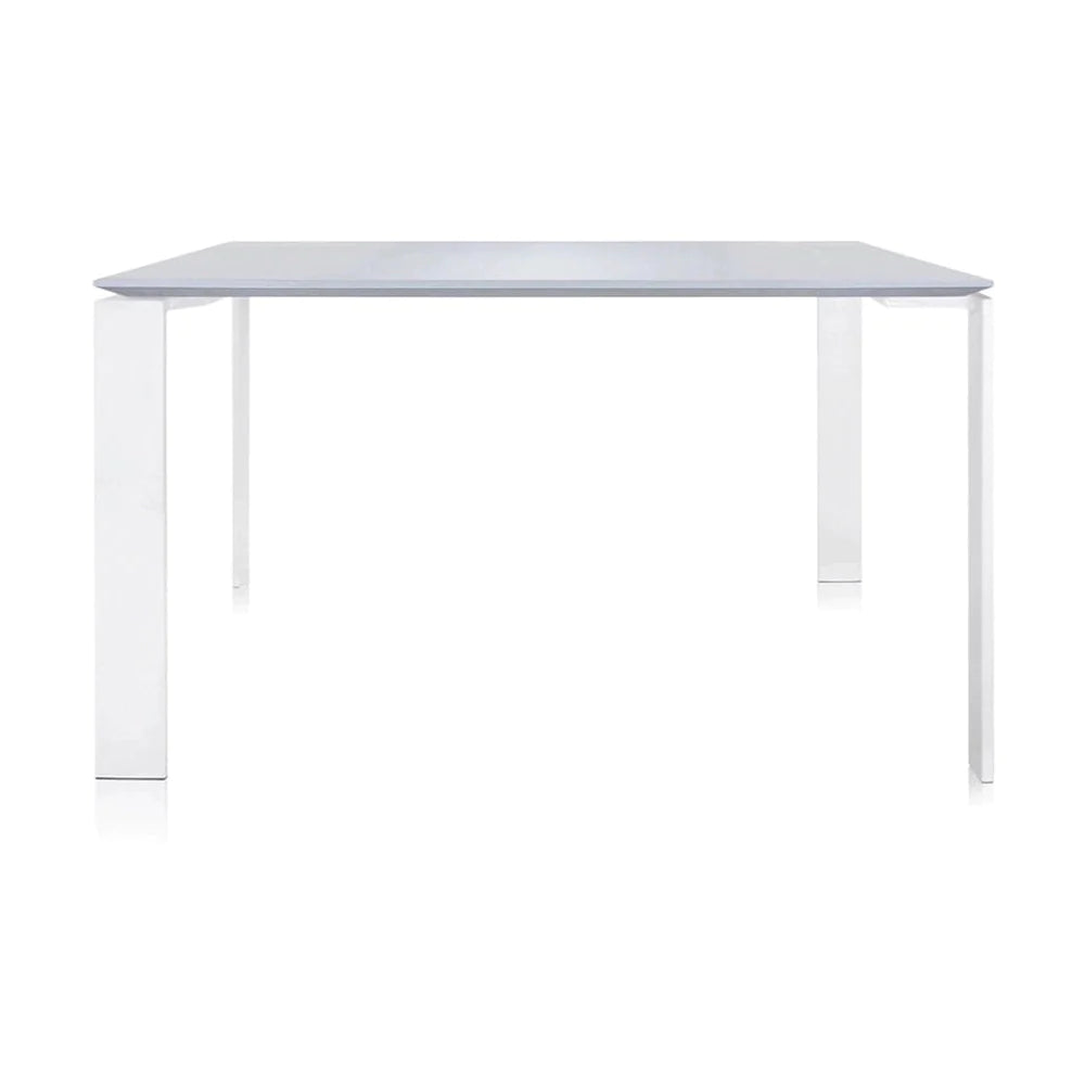 Kartell Four Soft Touch Desk 128x128 cm, hvid/hvid