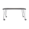 Kartell Max Desk met wielen 160x80 cm, leisteen/chrome